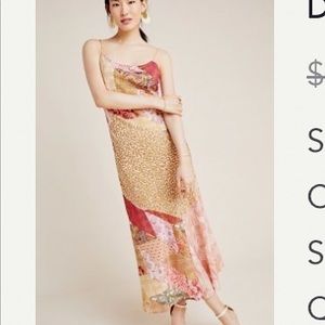 Kachel anthropology silk dress patchwork sz 10 NWT